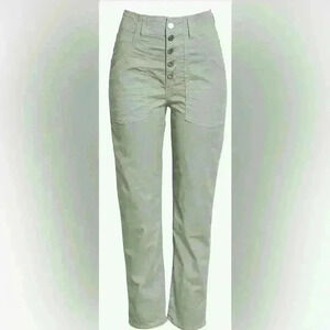 Veronica Beard Arya Straight High Rise Pants Women’s Size 27 4 Light Sage Green